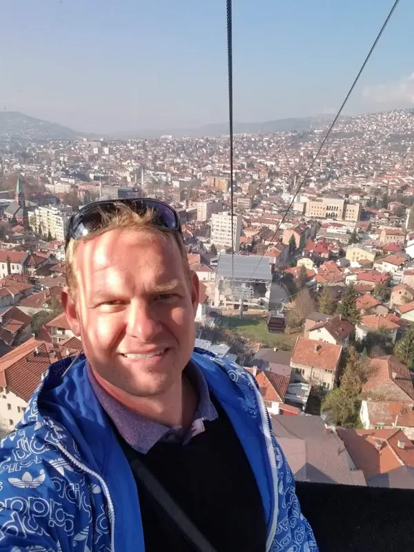 Over the rooftops of Sarajevo, from the cable car.